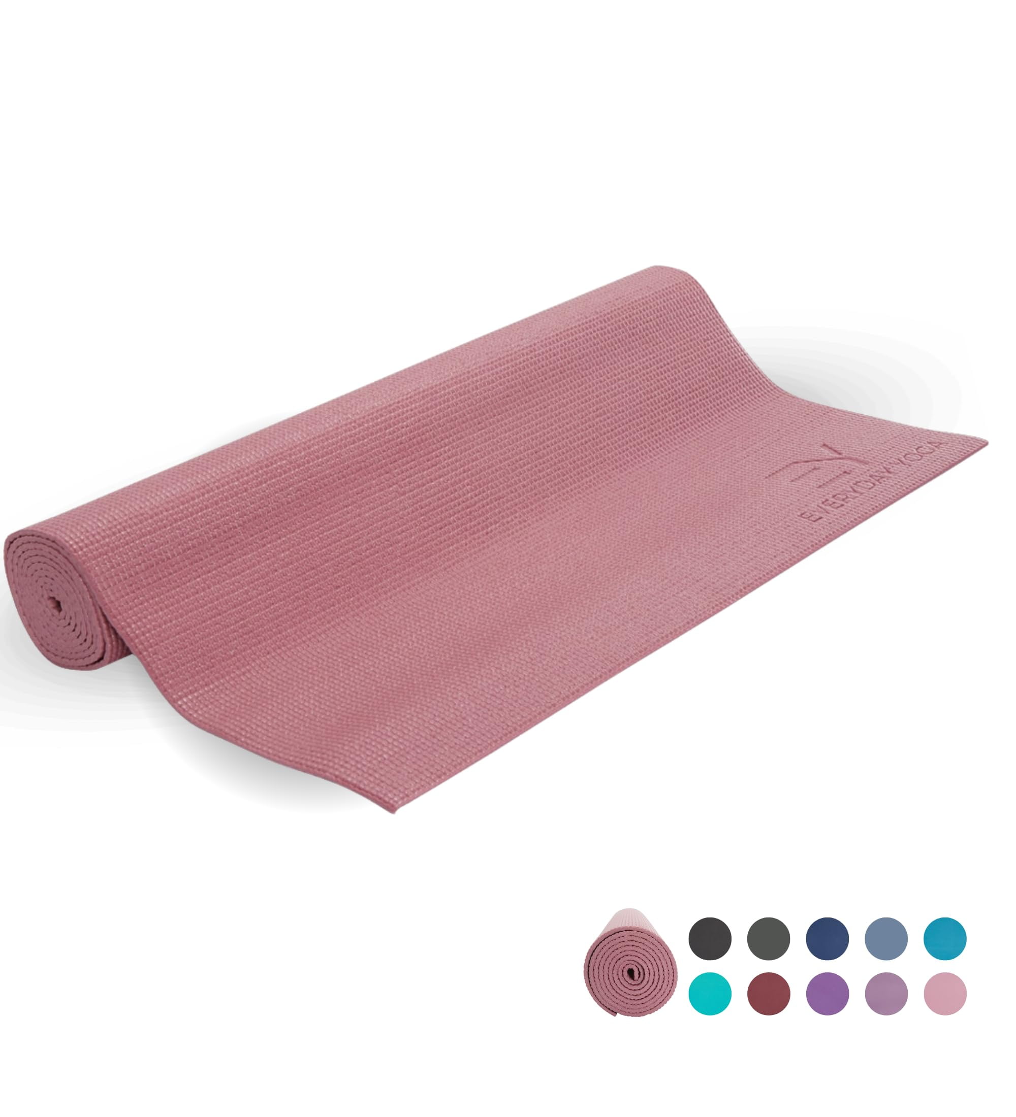 Everyday Yoga Lightweight 72-Inch Anti-Microbial Yoga Mat with Sticky Grip, Premium Materials
