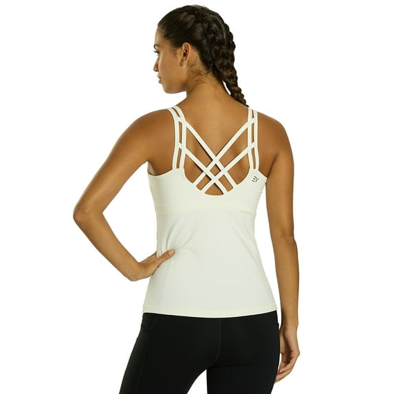 Everyday Yoga Radiant Solid Strappy Back Support Tank, Scoop Neck, Sleeveless, Casual (Women’s)
