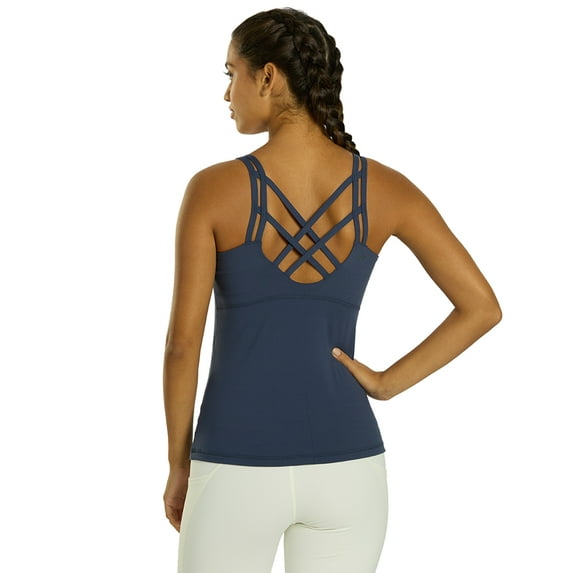 Everyday Yoga Radiant Solid Strappy Back Support Tank, Scoop Neck, Sleeveless, Casual (Women’s)