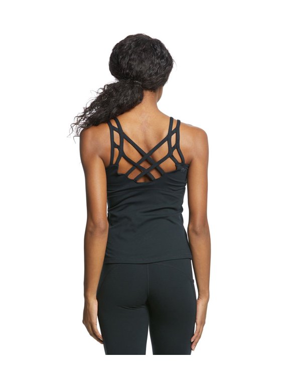 Strappy Back Support Tank, Scoop Neck, Sleeveless, Casual (Women’s)