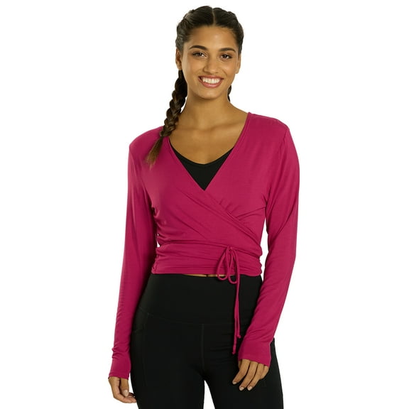 Everyday Yoga Women's Eco Crop Wrap, V-Neck, Oeko-Tex Certified, Sizes XS–XL