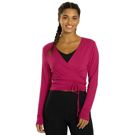 Everyday Yoga Women's Eco Crop Wrap, V-Neck, Oeko-Tex Certified, Sizes XS–XL