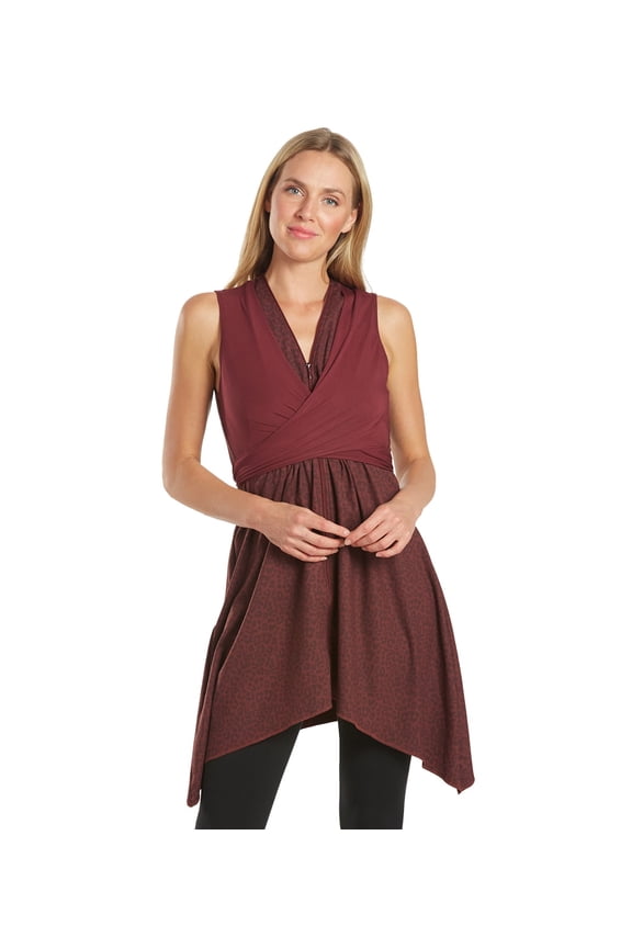 Wondrous Cheetah Wrap Dress, V-Neck, Sleeveless, Casual (Women’s)