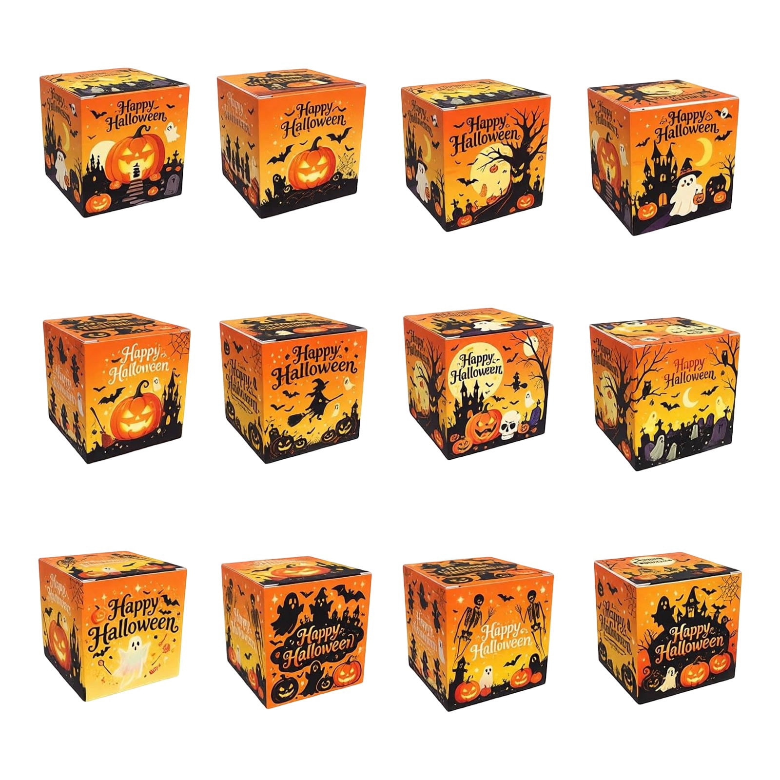 EverydayNest 12 Pcs Halloween Party Favor Boxes,2.76in Paper Candy ...