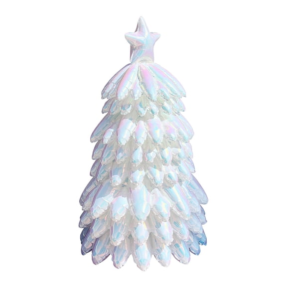 EverydayNest 3D Christmas Tree Balloon,100cm Inflatable Foil Tree Decoration with Star Treetop,Self Standing Blow Up for Christmas Party Winter Wonderland New Year Decor