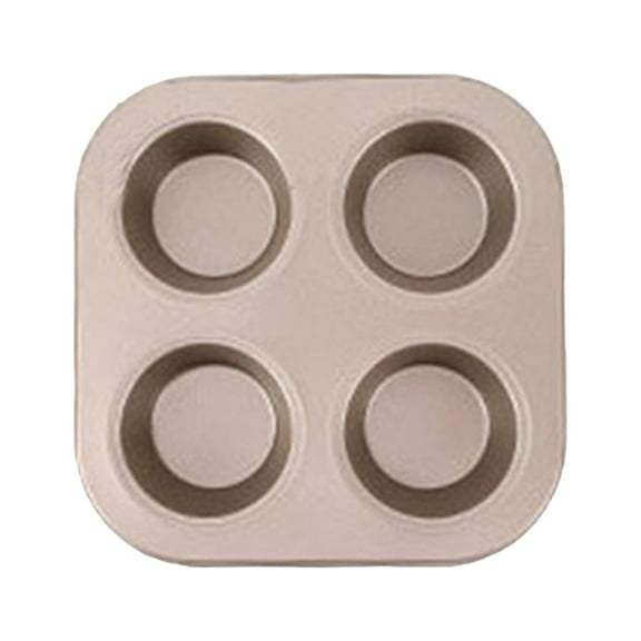 EverydayNest 4-Cup Muffin Pan,Non-Stick Carbon Steel Cupcake Baking Tray for Small Oven and Toaster Oven,7.5x7.5in Square Bakeware Pan for Muffins, Cupcakes, and Mini Pies