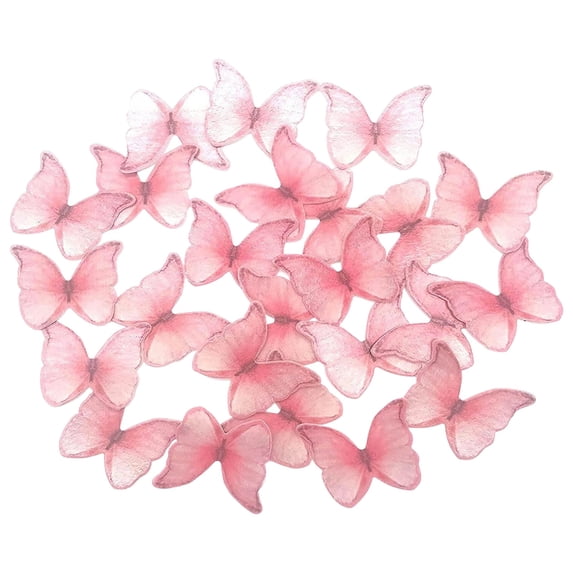 EverydayNest Edible Butterflies,48 Pcs Wafer Paper Cake Decorations for Cupcakes Desserts and Pastry,Colorful Food Safe Toppers for Wedding Birthday Party,1.8in