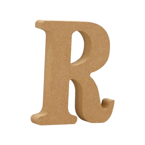 EverydayNest Natural Wooden Letter Sign,10cm MDF Alphabet Block for DIY Crafts Wedding Birthday Party Home Decor,Blank Wood Stand