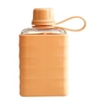 thumbnail image 1 of EverydayNest Thin Flat Water Bottle,240ml Portable Leakproof Pocket Bottle with Silicone Sleeve,Reusable Clear Travel Bottle for Gym Outdoor,8x14cm, 1 of 4