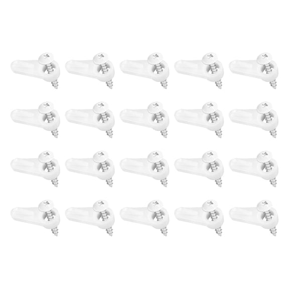 EverydayNest Window Screen Clips,20 Pack Plastic Retainer Clips with 0.87in Screws,Secure Hold Fasteners for Window Mesh and Storm Panels,Indoor Home and Office Use