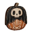thumbnail image 1 of EverydayNest Wooden Halloween Pumpkin Ornament,Decorative Ghost Owl Figurine for Tabletop Shelf,Autumn Fall Centerpiece for Home Living Room Office Decor,5.9in, 1 of 4