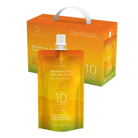 Everydaze Essential C’s Konjac Jelly, Mango, Box of 10 Packs