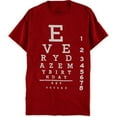 thumbnail image 1 of Everydaze My Birthday Mens Eye Chart Graphic T-Shirt, Red, Large, 1 of 1