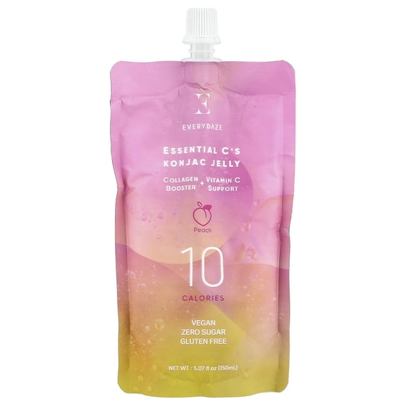 Everydaze Essential C's Konjac Jelly, Peach, 5.07 fl oz (150 ml)