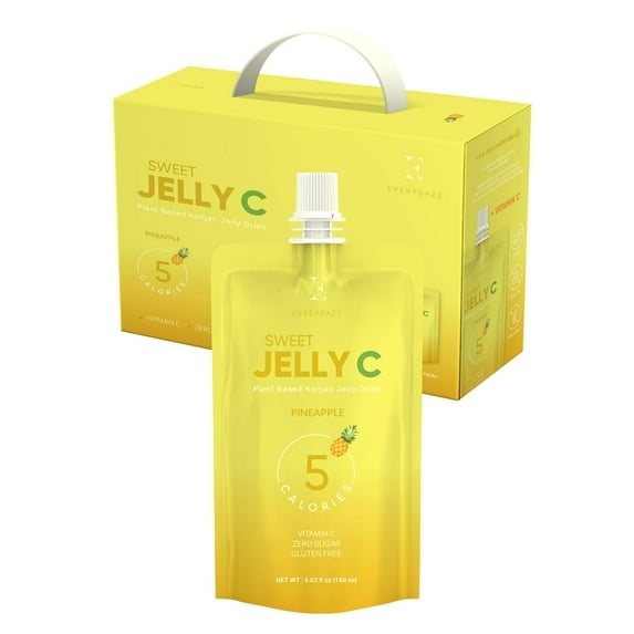 Everydaze Sweet Jelly C Konjac Jelly, Pineapple, Box of 10 Packs