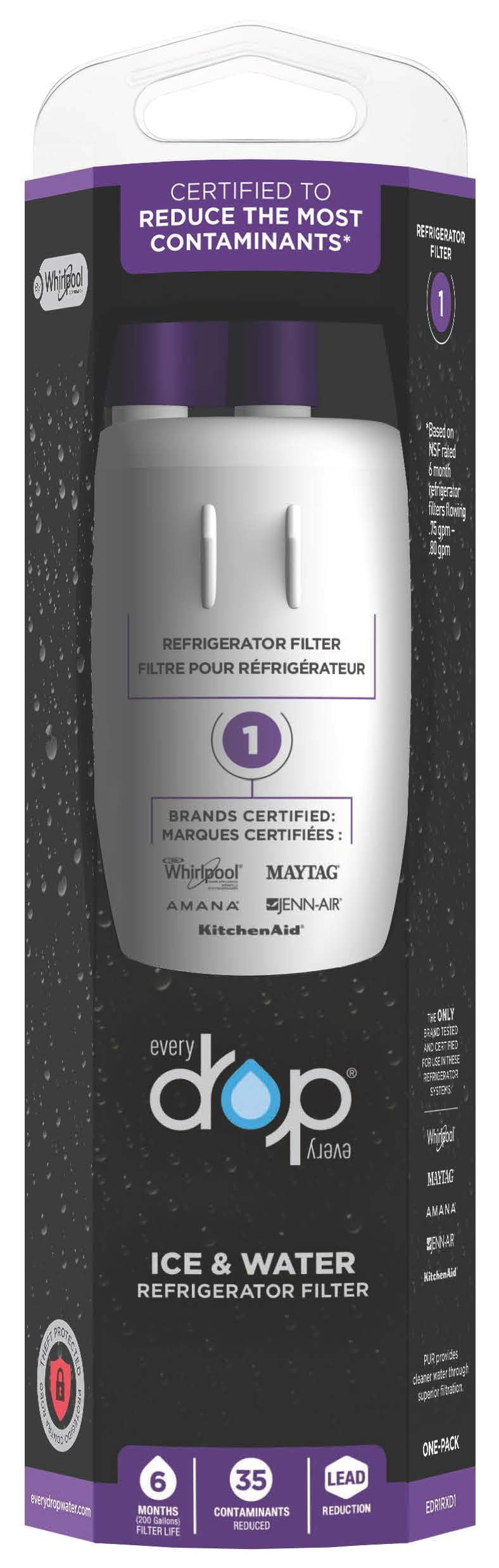 Whirlpool EDR1RXD1 EveryDrop 1 Ice and Water Filter