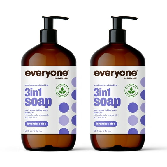 Everyone 3-In-1 Soap, Lavender and Aloe, 32 FL Oz (2 Count)