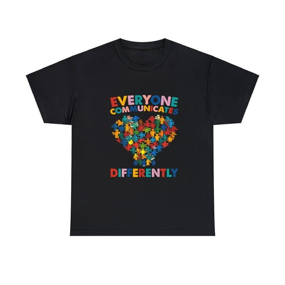 Everyone Communicates Differently Shirt, Autism Teacher Shirt ID-0217-Y9SS