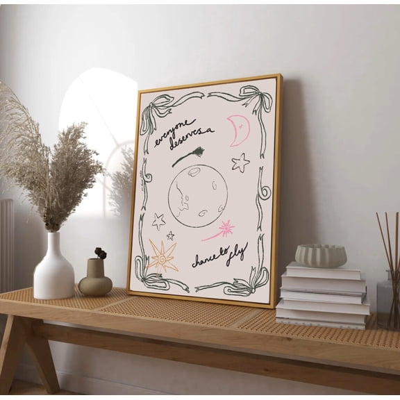 Everyone Deserves A Chance To Fly Art Print, Inspiring Quote Wall Decor, Modern Typography, Unframed Paper Print Size 8x12