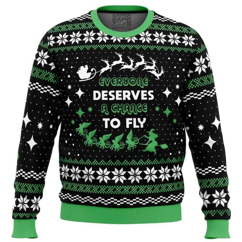 Everyone Deserves to Fly Wicked and Christmas Ugly Christmas Sweater ...