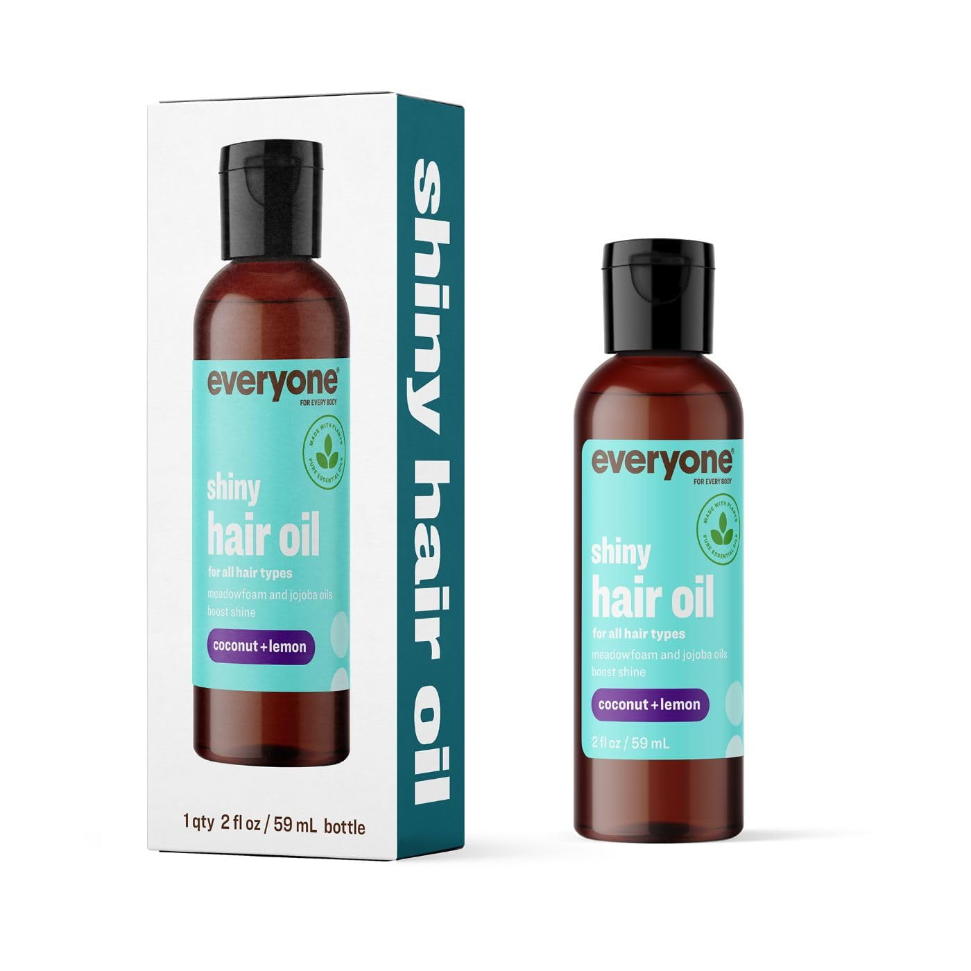 Everyone Hair Care Hair Oil Coconut & Lemon, 2 fl oz Bottle, Hair