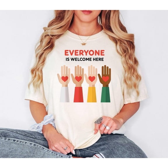 Everyone Is Welcome Here T-Shirt, Idaho Teacher T-Shirt, Rainbow Shirt, Equality Tee