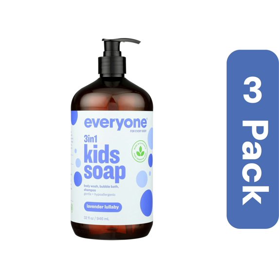 Everyone Kids Lavender Lullaby Soap 32 oz (Pack of 3)