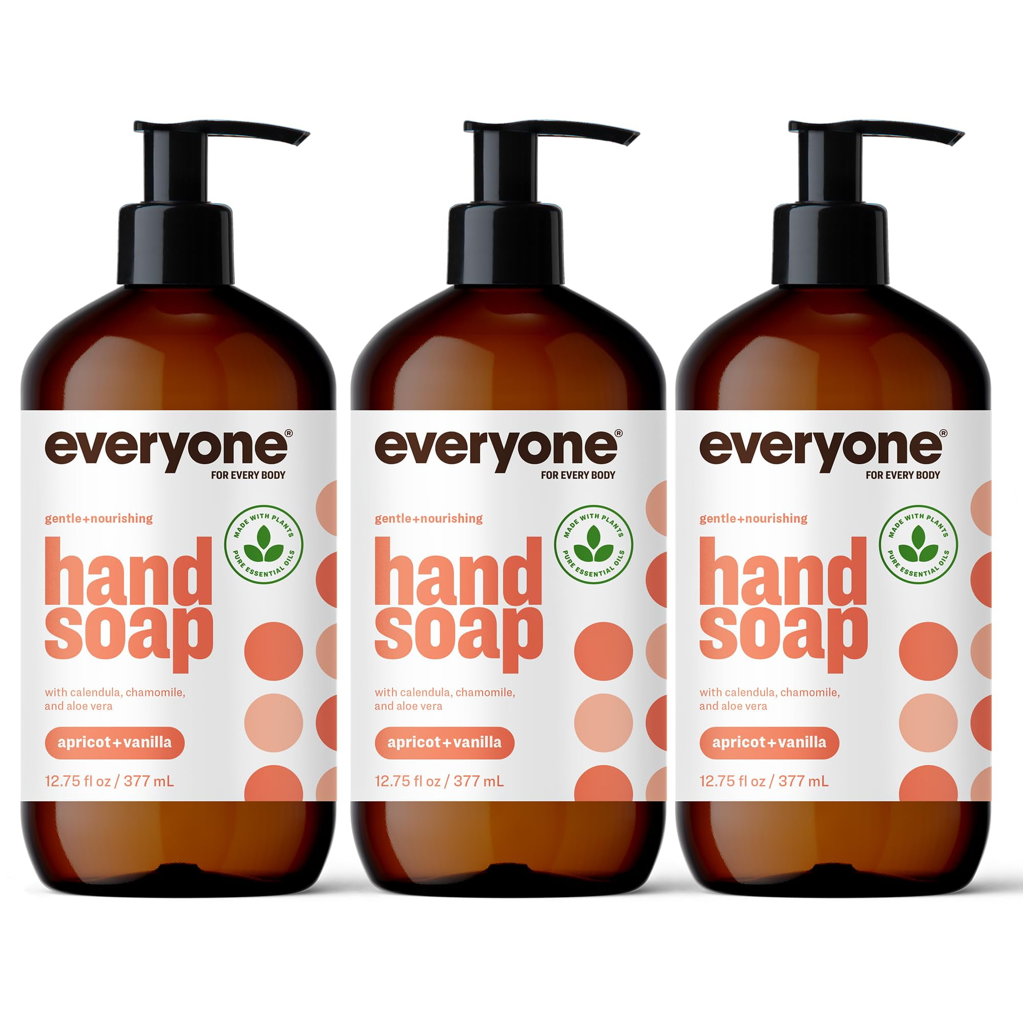 Everyone Liquid Hand Soap, 12.75 Ounce (Pack of 3), Apricot and Vanilla ...