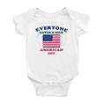 thumbnail image 1 of Everyone Loves a Nice American Boy Cute Baby Romper Bodysuit For Boy Girl (White, 6-12 Months), 1 of 5