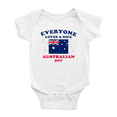 thumbnail image 1 of Everyone Loves a Nice Australian Boy Baby Bodysuit Baby Clothes (White, 0-3 Months), 1 of 5