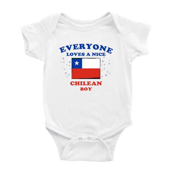 Everyone Loves a Nice Chilean Boy Baby Bodysuit Baby Clothes (White, 0-3 Months)