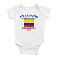 thumbnail image 1 of Everyone Loves a Nice Colombian Boy Baby Rompers (White, 18-24 Months), 1 of 5