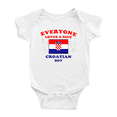 thumbnail image 1 of Everyone Loves a Nice Croatian Boy Cute Baby Rompers Baby Bodysuit (White, 6-12 Months), 1 of 5