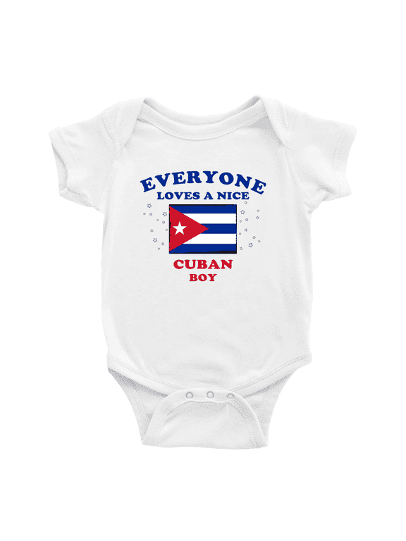 Everyone Loves a Nice Cuban Boy Cute Baby Clothes For Boy Girl (White, 18-24 Months)