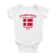 thumbnail image 1 of Everyone Loves a Nice Danish Boy Cute Baby Bodysuits Newborn Clothes (White, 6-12 Months), 1 of 5