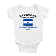 thumbnail image 1 of Everyone Loves a Nice El Salvadoran Boy Baby Romper (White, 3-6 Months), 1 of 5