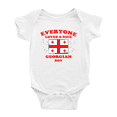 thumbnail image 1 of Everyone Loves a Nice Georgian Boy Baby Romper Bodysuit For Boy Girl (White, 6-12 Months), 1 of 5