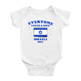thumbnail image 1 of Everyone Loves a Nice Israeli Boy Cute Baby Bodysuits Newborn Clothes (White, 6-12 Months), 1 of 5
