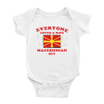 thumbnail image 1 of Everyone Loves a Nice Macedonian Boy Baby Bodysuits Newborn Clothes (White, 6-12 Months), 1 of 5