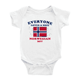 thumbnail image 1 of Everyone Loves a Nice Norwegian Boy Cute Baby Bodysuit Newborn Clothes Outfits (White, 6-12 Months), 1 of 5