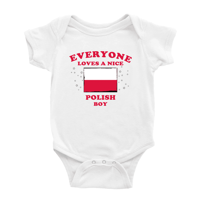 Everyone Loves a Nice Polish Boy Cute Baby Bodysuit Baby Clothes (White,  3-6 Months) 