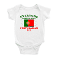 thumbnail image 1 of Everyone Loves a Nice Portugalian Boy Baby Romper Bodysuit For Boy Girl (White, 0-3 Months), 1 of 5