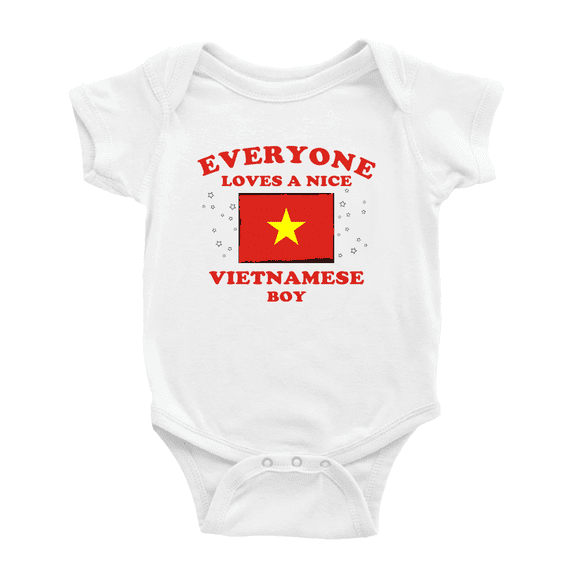Everyone Loves a Nice Vietnamese Boy Baby Clothes For Boy Girl (White, 18-24 Months)
