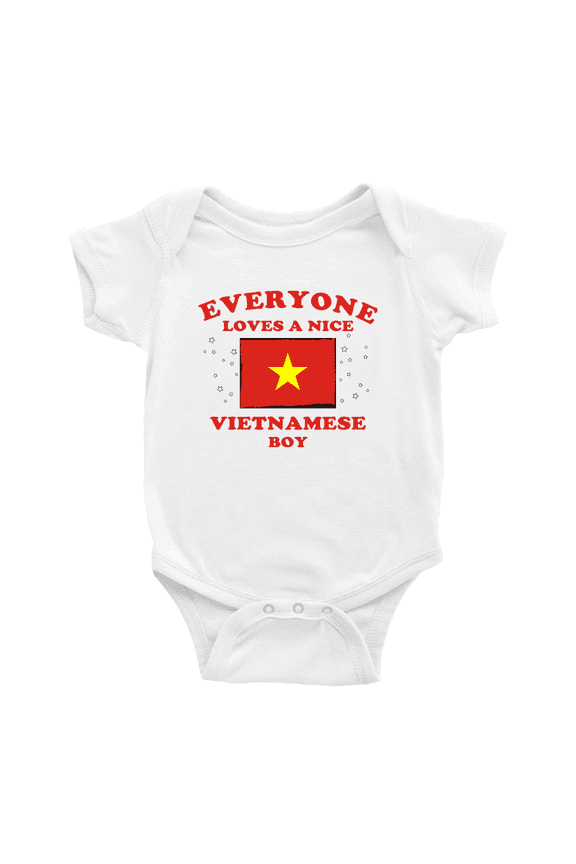Everyone Loves a Nice Vietnamese Boy Baby Clothes For Boy Girl (White, 18-24 Months)