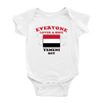 thumbnail image 1 of Everyone Loves a Nice Yemeni Boy Baby Bodysuit Newborn Clothes Outfits (White, 18-24 Months), 1 of 5