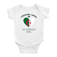 thumbnail image 1 of Everyone Loves an Algerian Girl Cute Baby Jumpsuits (White, 3-6 Months), 1 of 5