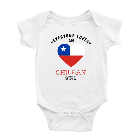 Everyone Loves an Chilean Girl Baby Bodysuit Baby Clothes (White, 3-6 Months)
