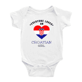thumbnail image 1 of Everyone Loves an Croatian Girl Cute Baby Rompers Baby Bodysuit (White, 6-12 Months), 1 of 5