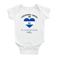 thumbnail image 1 of Everyone Loves an El Salvadoran Girl Baby Romper (White, 18-24 Months), 1 of 5