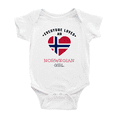 thumbnail image 1 of Everyone Loves an Norwegian Girl Cute Baby Bodysuit Newborn Clothes Outfits (White, 0-3 Months), 1 of 5